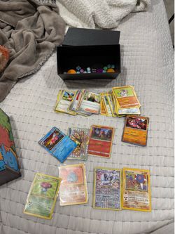 Pokémon cards and sleeves