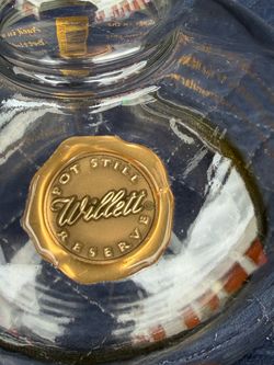 Willett Pot Still Reserve Bourbon Empty Glass Bottle with Stopper – 15”