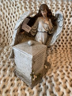 16” Angel Memorial Box Indoor/Outdoor Garden Statue  