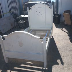 Twin Bed With Mattress  Used Good Condition 