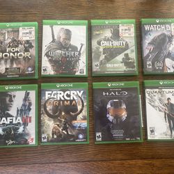 XBOX ONE GAMES: For Honor, The Witcher III, Call Of Duty Infinite Warfare, Watch Dog, Mafia III, Farcry Primal, Halo, Quantum Break