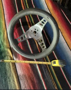 Vintage Superior 500 Black Soft Grip Foam Steering Wheel  