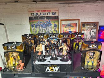 AEW action figures with ring