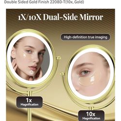 LED Tabletop Makeup Mirro (Dimmable)