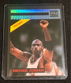 Michael Jordan Silver Foil/Trim Pocket Pages Promo 1993 Card