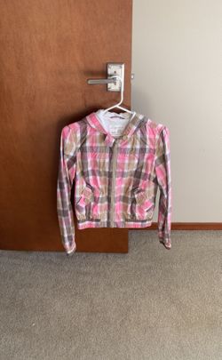 Aeropostale plaid Lightweight Hooded jacket