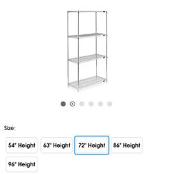 Uline Chrome Wire Shelving 36inx18inx72in