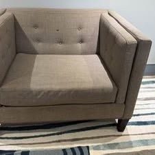 Tufted Gray Armchair 