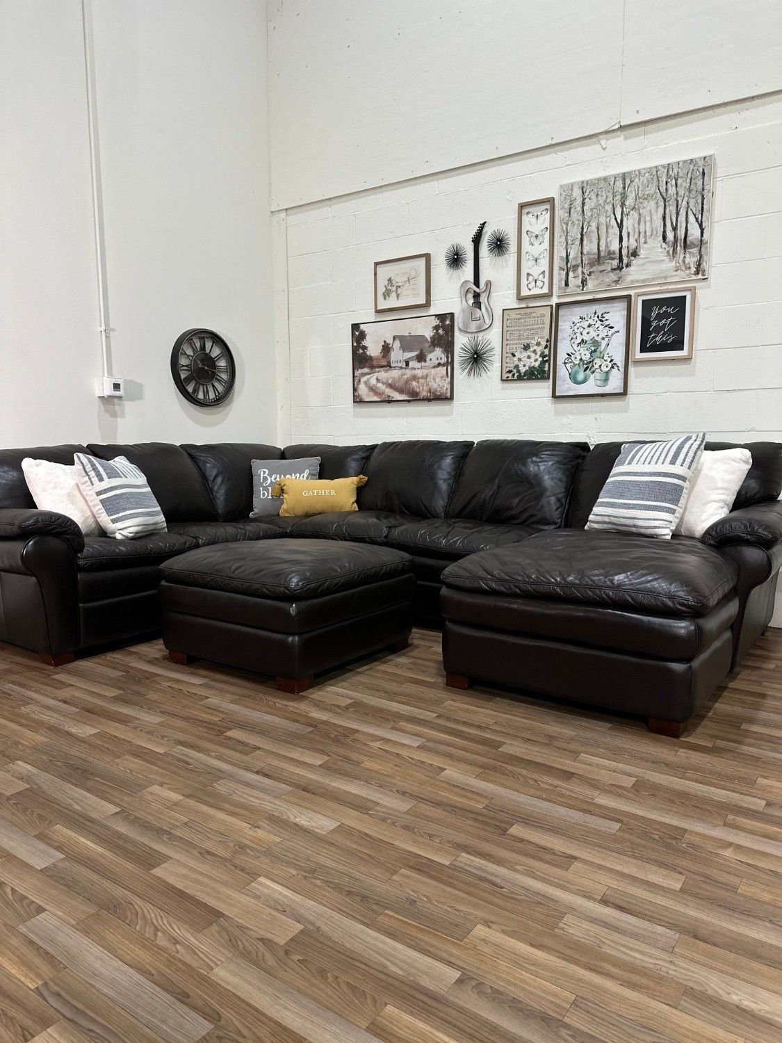 Beautiful Leather Hogan Sectional Couch | Free Delivery!