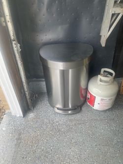 Stainless steel double garbage can