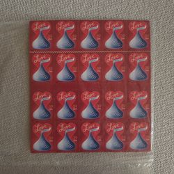 Full sheet (pane) of 20 collectible USPS stamps from the 2007 Love Series.