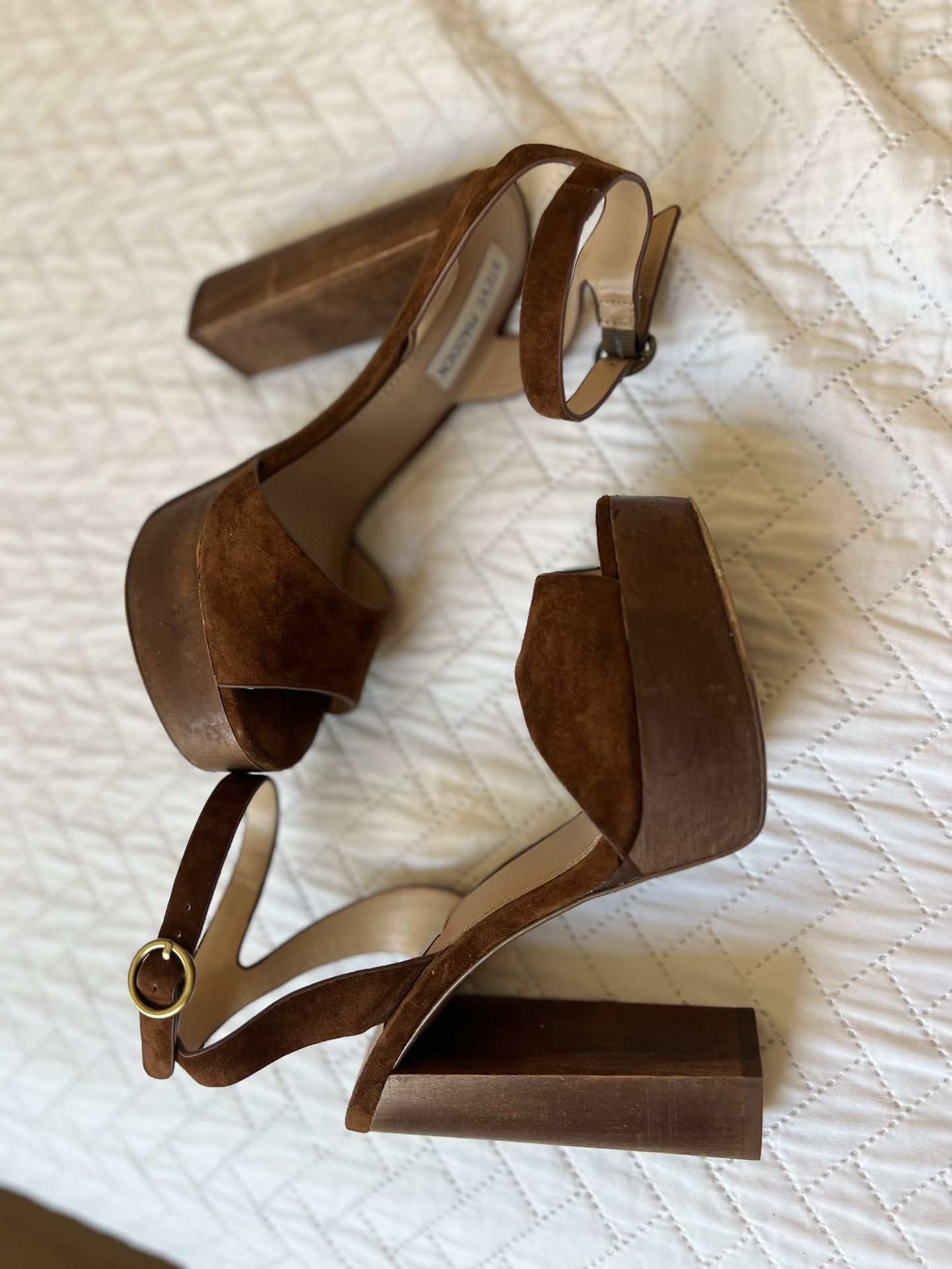 Heels, Steve Madden, McKinley Platform Block Heel