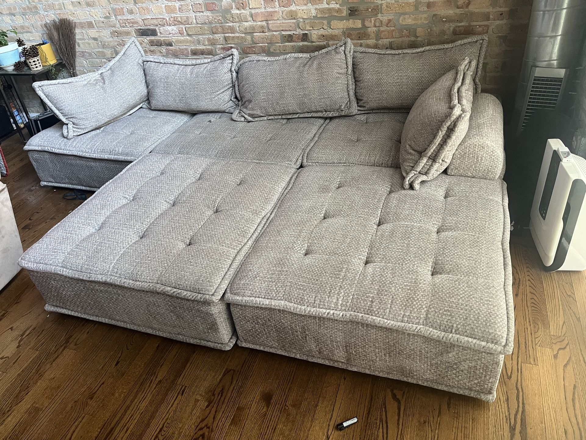 5 Piece Sectional Matching 5 Piece Cushions
