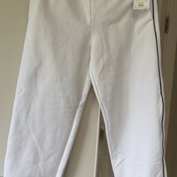 Athleta Fleece High Rise Joggers .(Brand new) White