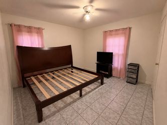 Bed frame (King: Cherry Wood)