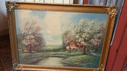 Vintage framed picture