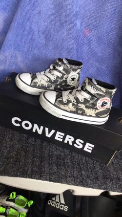 Converse little kids high top easy on sneakers with dinosaurs print size 6