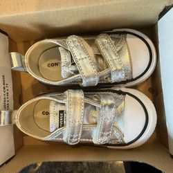 Brand New In The Box Silver Converse 