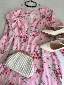 Pink Floral Dress 🩷
