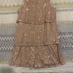 Rose Gold  Sequence Summer Dress