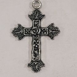 Silver Tone Cross Pendant ~ No Chain