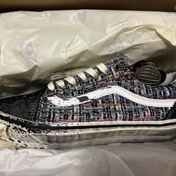 Vans premium old skool charms black grey size 8.5