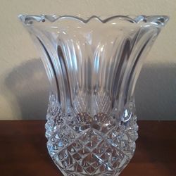 Vase, Heavy Leaded  Crystal Cut Glass