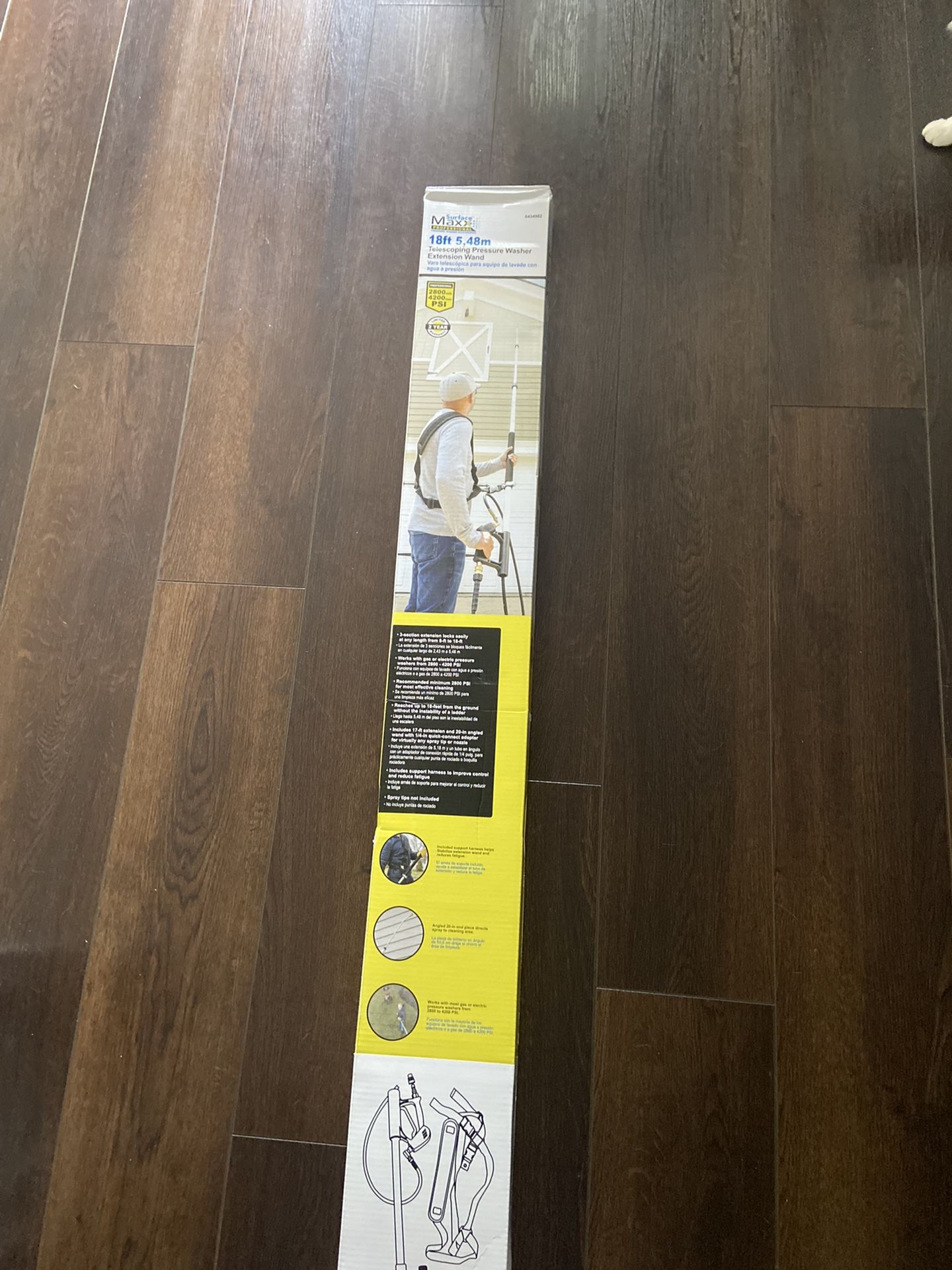 Brand new Surface Max 18ft Telescoping Pressure Washer Extension Wand