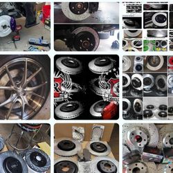 Drill Slot Rotors Brake Pads Audi BMW VOLVO VW TOYOTA Mercedes Infiniti Maserati Tesla Corvette Mustang Camaro SUPRA Porsche Subaru Kia G37 R32 F250 