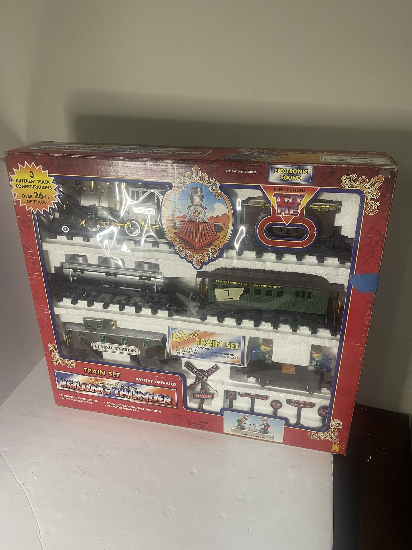 Western Classic Rolling Thunder Train Set Vintage & Rare New 5345