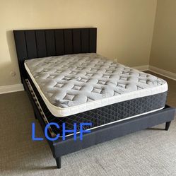New Queen Bed Frame With Matresss 