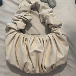 Cute White Scrunchie Shoulder Bag