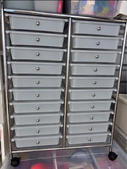 Rolling Storage Cart with 20 Drawers