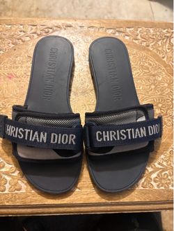Christian Dior Dio Evolution Slide Sandals Navy blue size 35