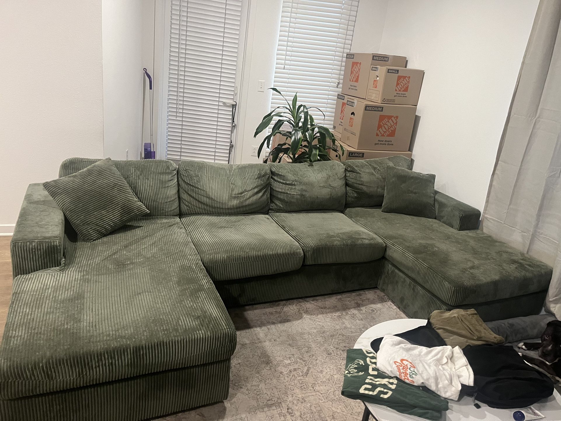 Green Sectional Couch Free!