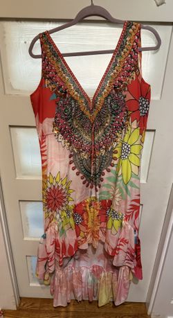 Night Out Orange With Beads Dress