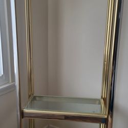 Vintage Milo Baughman-style Glass Etagere 