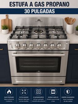Frigeednext 30-Inch Propane Gas Range Stainless Steel