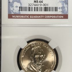 2009-P Ninth President William M Harrison NGC MS 66