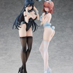 GOOD SMILE COMPANY Ikomochi Original Characters: Black Bunny Aoi and White Bunny Natsume 1:6 Scale PVC Figure Set
