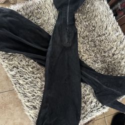 Lulu’s thigh high zip up black boot size 9