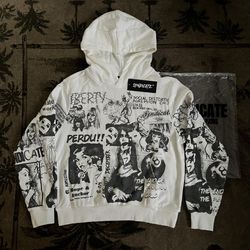 Syndicate graphic white hoodie