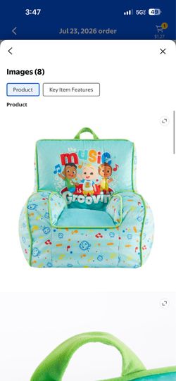 New cocomelon beanbag chair with tag!!