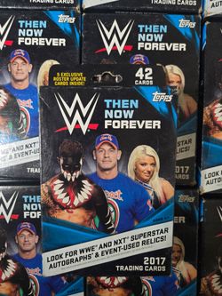 2017 topps wwe then now forever hanger box lot