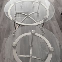 3pc Glass Table Set