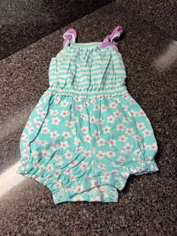 Koala baby teal/white & lavender onesie 12mo