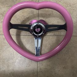 Heart Shape Steering Wheel, Heart Shape Quick Connect, And Hub