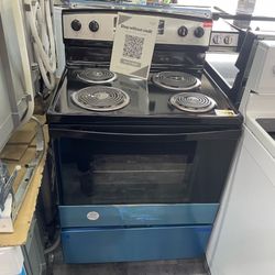 Amana Electric stove 4 coils in stainless steel