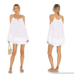 Revolve Brand Dress White Mini Dress Cold Shoulder Small