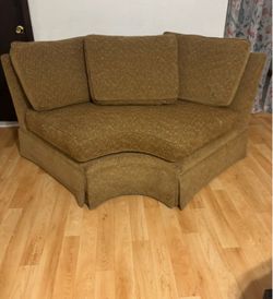 Vintage curved sectional couch